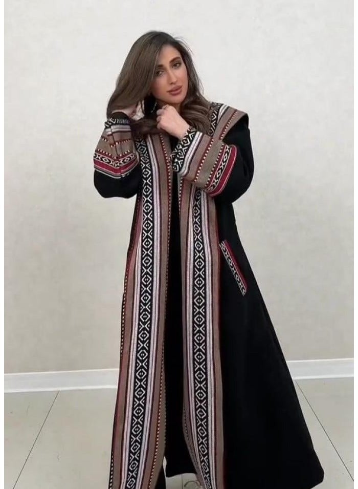 فروة فاخرة بنقشة السدوملكية شال - Image 1